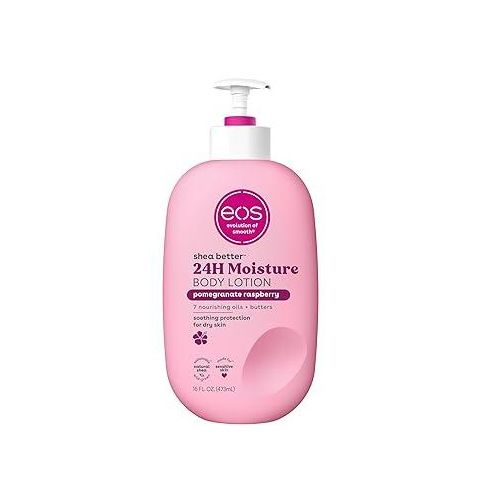 Eos Shea Better Body Lotion Pomegranate Raspberry, 24-Hour Moisture Skin Care, Lightweight & Non-Greasy, Natural Shea, Vegan-473ml
