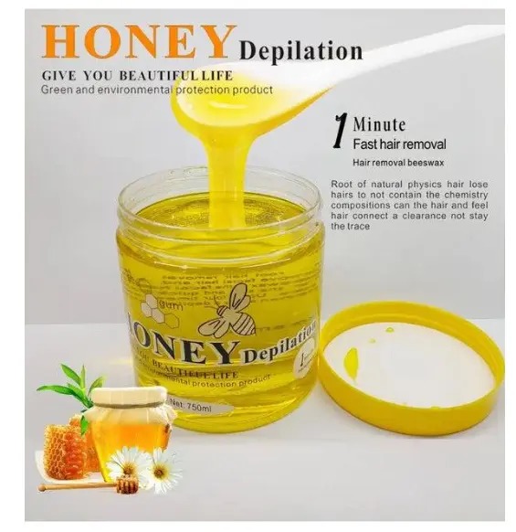 Honey Depilation Bee Gum Hair Waxing Gel Its honey-based gel formula spreads easily in a thin layer firmly gripping even short and stubborn hairs for efficient removal from the root leaves skin smooth