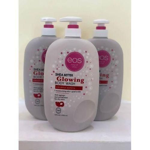 EOS Shea Better Glowing Body Wash 1000ml with Coconut Water, Goat's Milk & Shea Butter – Moisturizing Daily Body Cleanser for Soft, Smooth & Fresh-Looking Skin