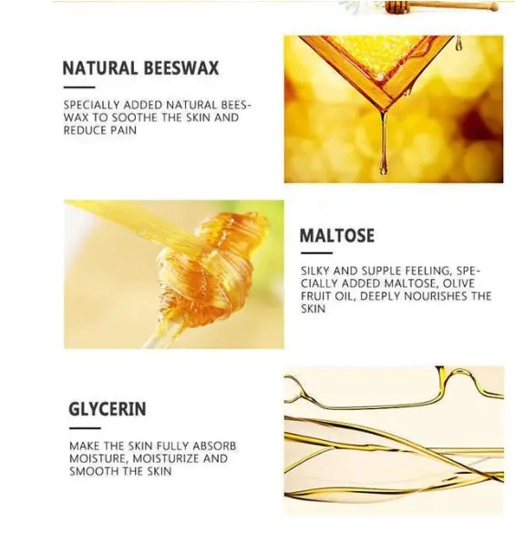 Honey Depilation Bee Gum Hair Waxing Gel Its honey-based gel formula spreads easily in a thin layer firmly gripping even short and stubborn hairs for efficient removal from the root leaves skin smooth