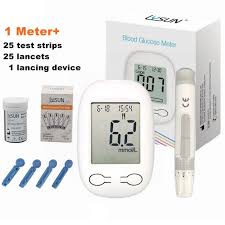 Digital Blood Glucose Monitoring Kit – Glucometer with 50 Test Strips, 50 Lancets & Lancing Device for Fast and Accurate Daily Diabetes Testing