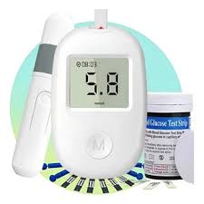 Digital Blood Glucose Monitoring Kit – Glucometer with 50 Test Strips, 50 Lancets & Lancing Device for Fast and Accurate Daily Diabetes Testing