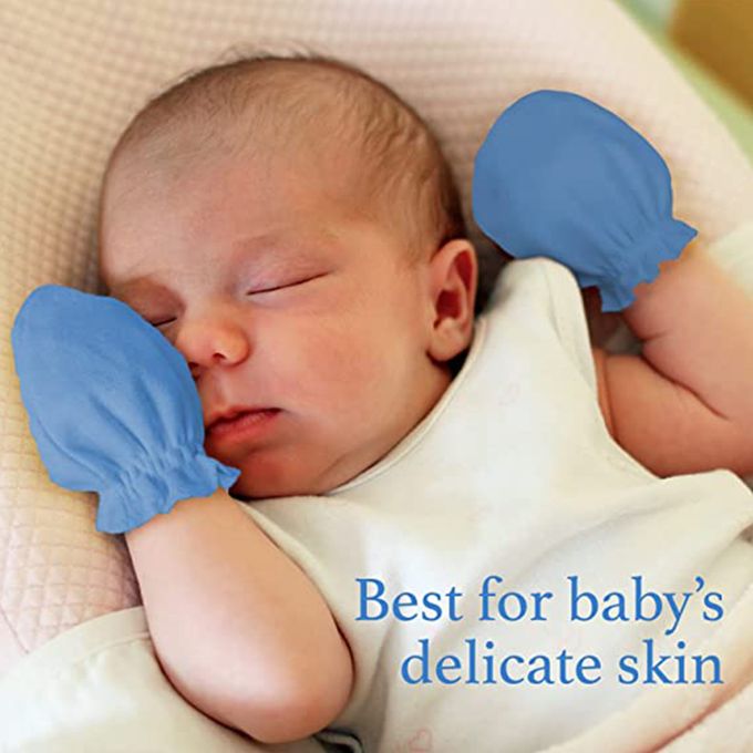 Newborn Baby Mittens –2 Pairs Organic Cotton No-Scratch Infant Hand Gloves