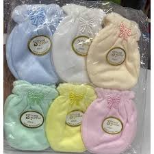 Newborn Baby Mittens –2 Pairs Organic Cotton No-Scratch Infant Hand Gloves