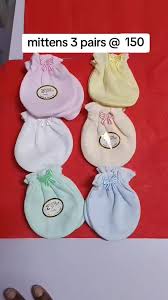 Newborn Baby Mittens –2 Pairs Organic Cotton No-Scratch Infant Hand Gloves