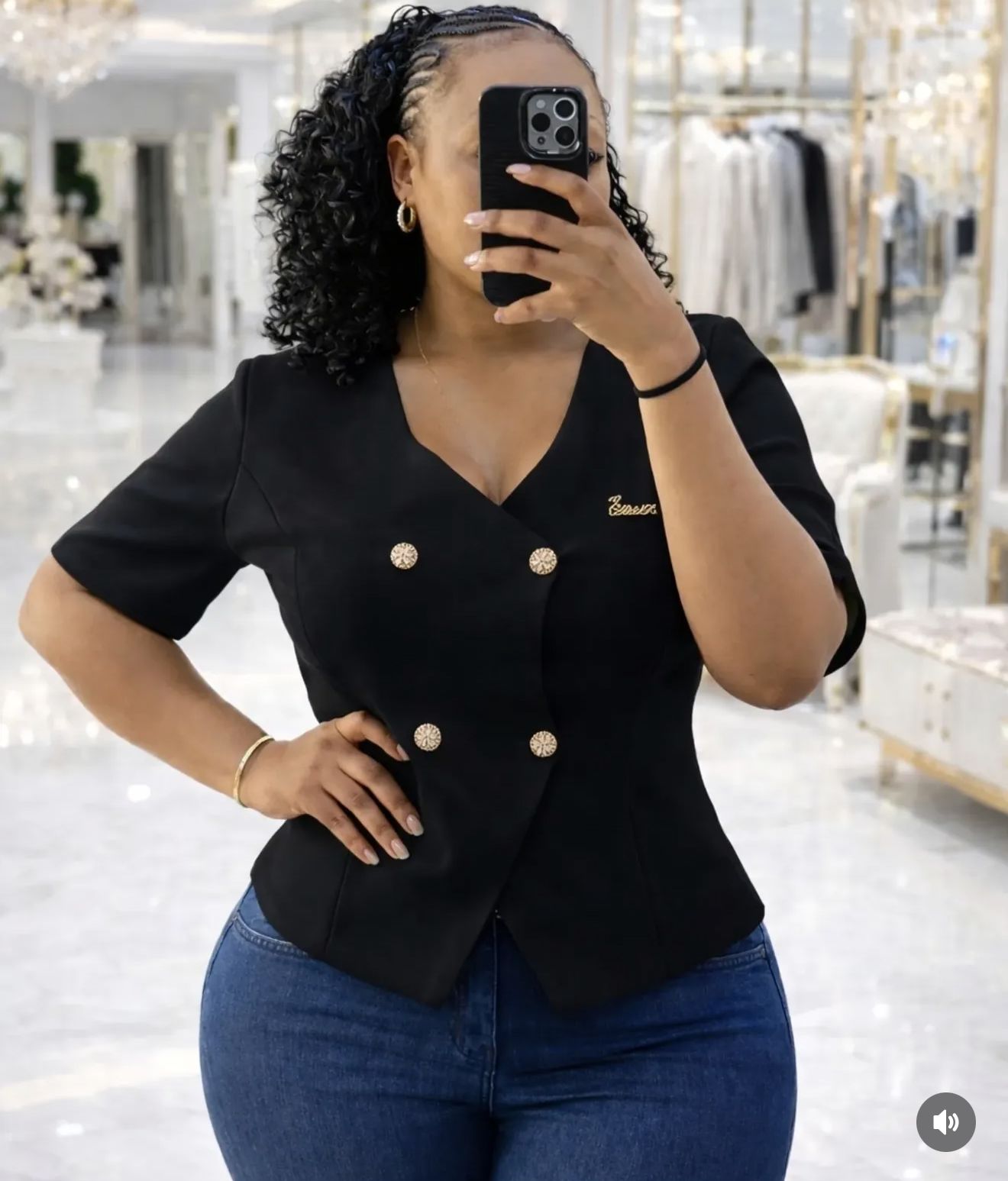 Ladies Sweater Tops With Golden Toned Brooches Stylish Elegant Knitwear Fashion Comfortable Soft Fabric Trendy Chic Design Long Sleeve Pullover Casual Wear Premium Quality Warm Cozy Outfit Luxury