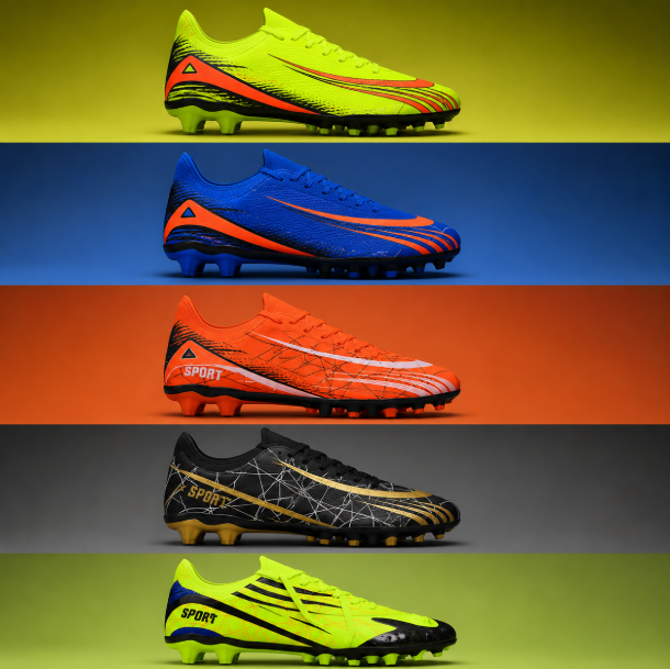 Football Boots for Men, Men's, Boys & Unisex Soccer Cleats, Lightweight Training & Match Football Shoes, Outdoor Turf Sports Boots, Non-Slip Grip, Durable, Breathable, Comfortable Football Shoes