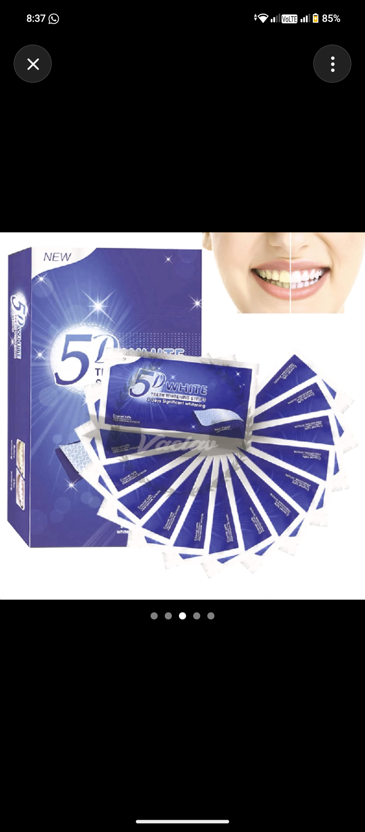5D teeth whitening 5D White Teeth Whitening Strips Kit – Professional Fast Whitening Dental Strips for Bright Smile (Full Set)
