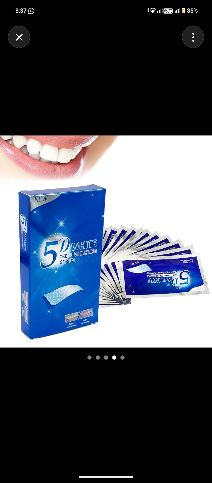 5D teeth whitening 5D White Teeth Whitening Strips Kit – Professional Fast Whitening Dental Strips for Bright Smile (Full Set)