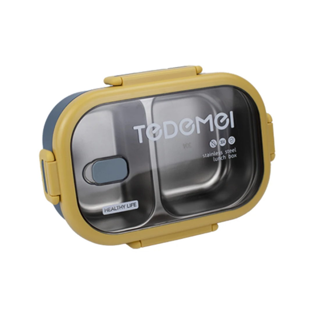 2 compartments plastic bento box reusable pp plastic Tiffin box kids lunch box leak proof BPA free