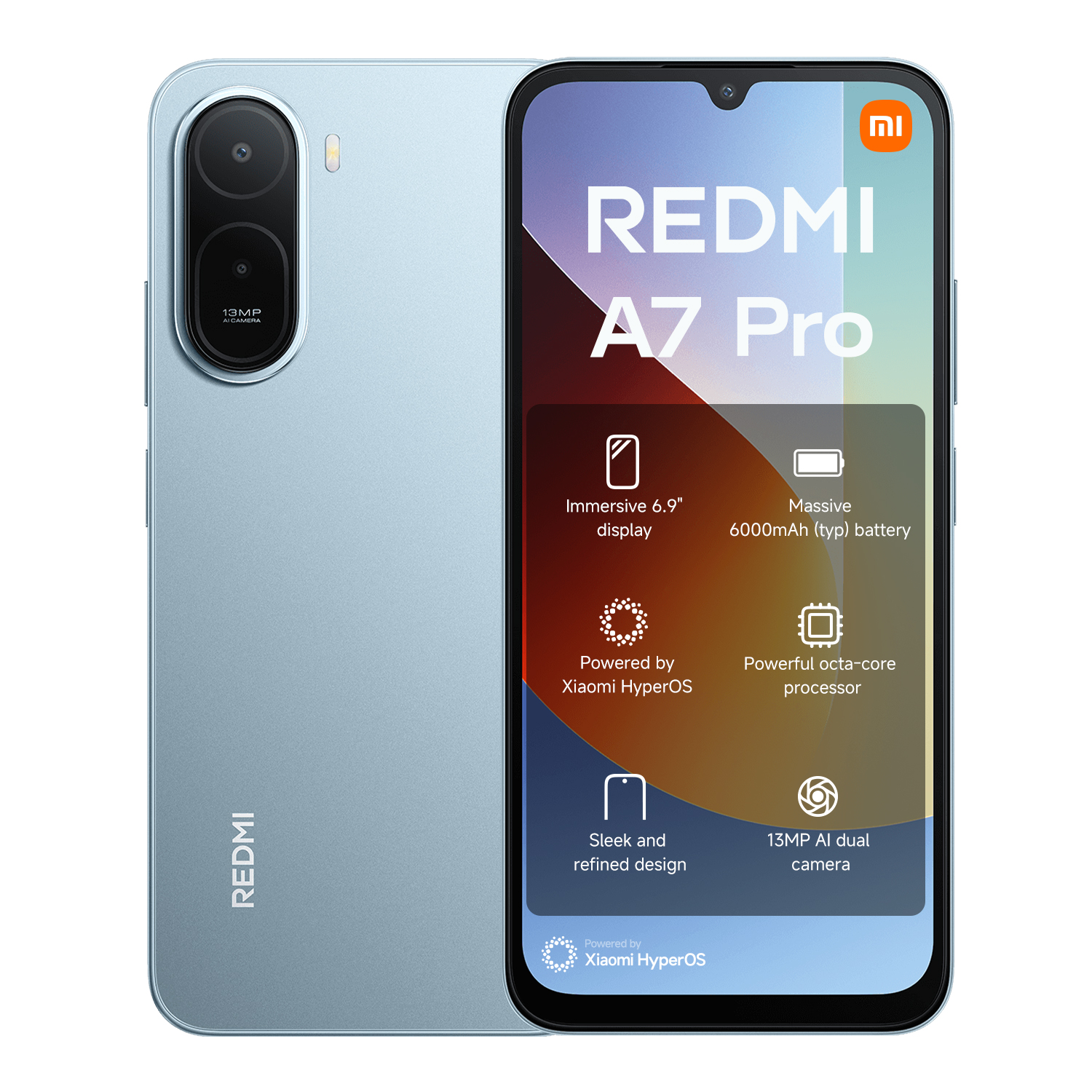 [Exclusive Offer] Brand New Redmi A7 Pro (4GB RAM + 64GB Storage) 4G Smartphone,6.9-inch HD+ IPS LCD, Android 16, 13MP AI Dual Camera, 8MP Front Camera,6000mAh,5W wired fast charging via USB Type-C
