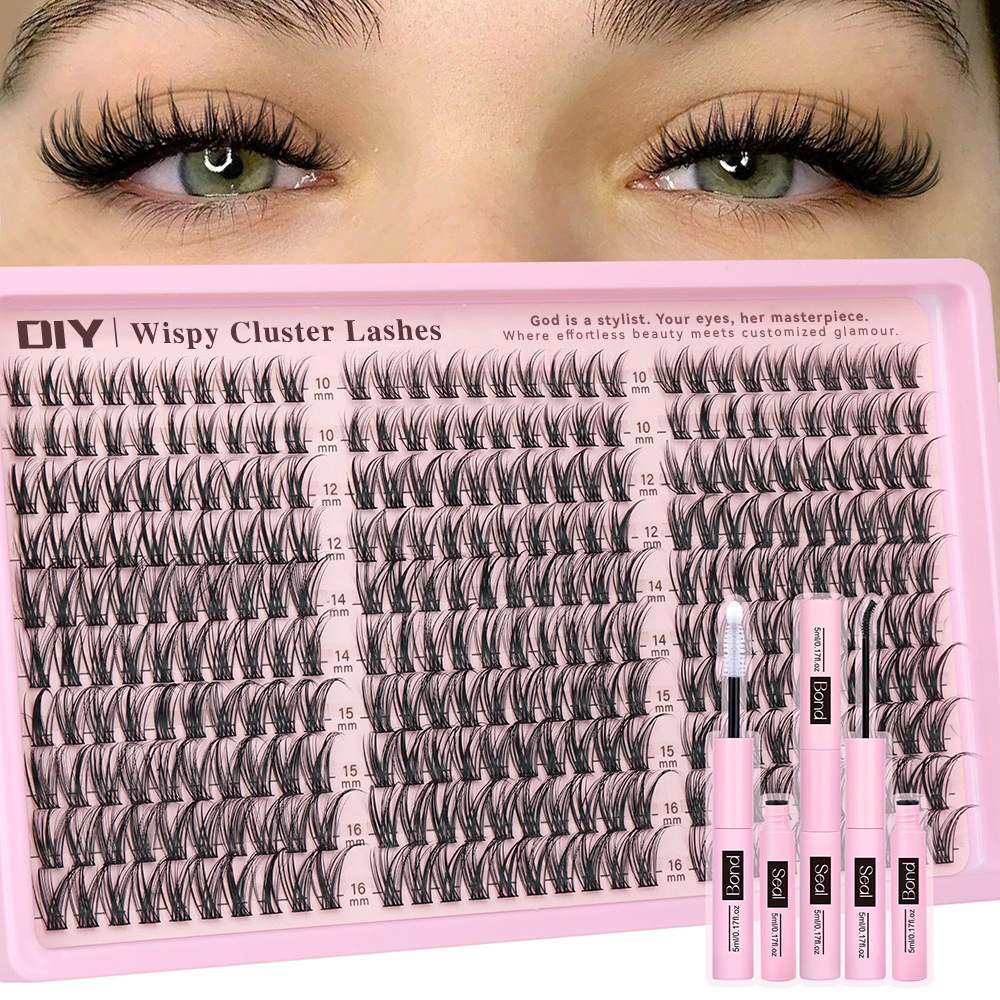 DIY Lash Clusters Kit - 30D/40D Individual Eyelash Extensions 280 Clusters
