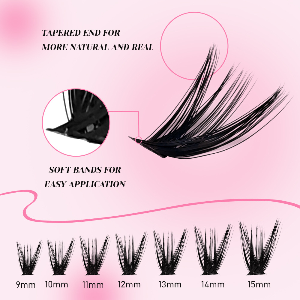 DIY Lash Clusters Kit - 30D/40D Individual Eyelash Extensions 280 Clusters