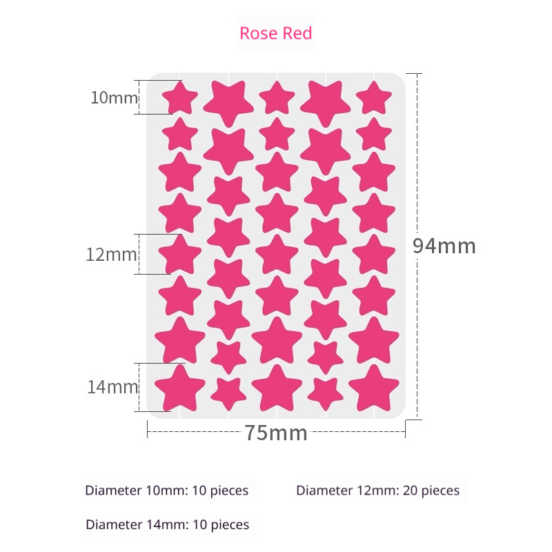 Colorful Star Pimple Patches, Hydrocolloid Acne Spot Stickers Invisible Blemish Cover Patch For Face Skin Care