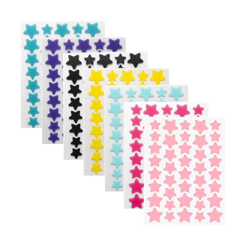 Colorful Star Pimple Patches, Hydrocolloid Acne Spot Stickers Invisible Blemish Cover Patch For Face Skin Care