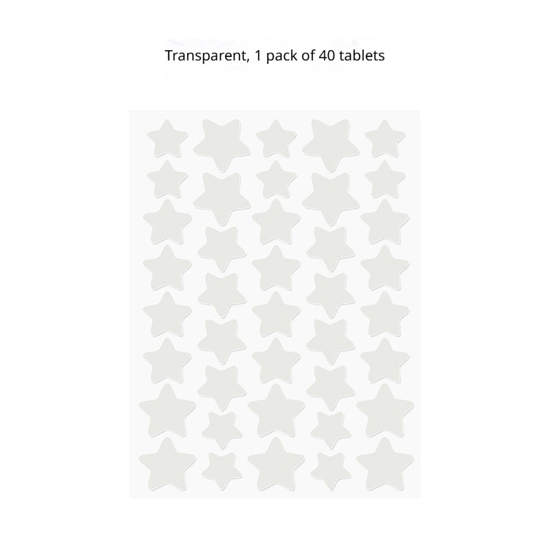 Colorful Star Pimple Patches, Hydrocolloid Acne Spot Stickers Invisible Blemish Cover Patch For Face Skin Care
