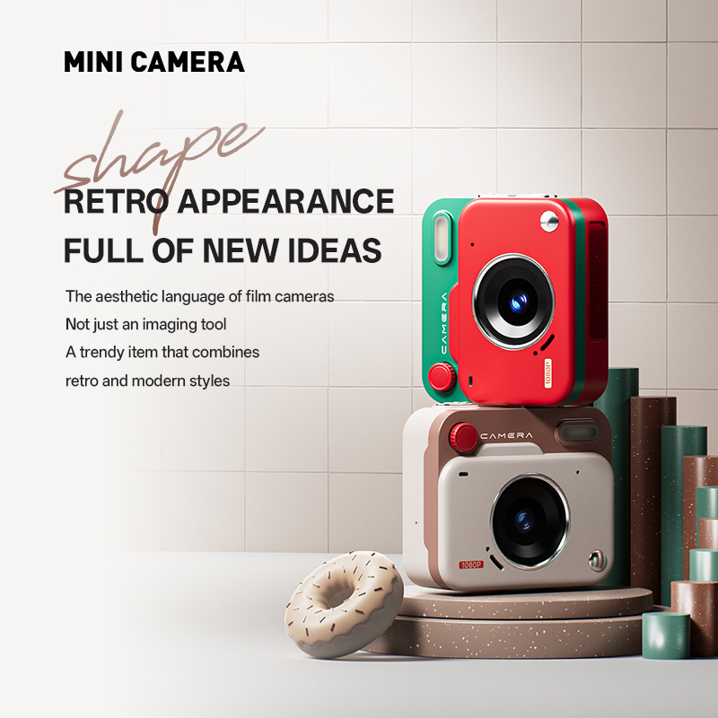 Retro Mini Digital Camera, Portable 1080P Photo Video Cam, Student Pocket Small Camera For Daily Travel