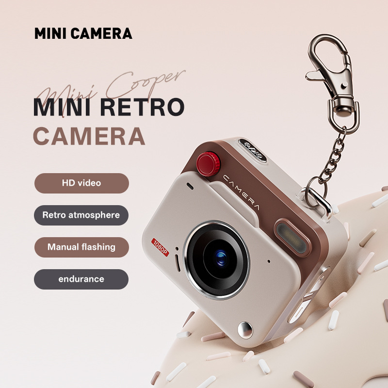 Retro Mini Digital Camera, Portable 1080P Photo Video Cam, Student Pocket Small Camera For Daily Travel