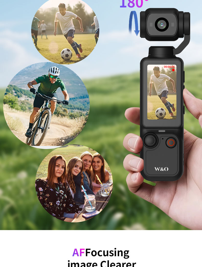1080P HD Portable Pocket Camera Mini Digital Video Camera,1.9‑Inch Screen Action Camera for Riding Travel Outdoor Recording