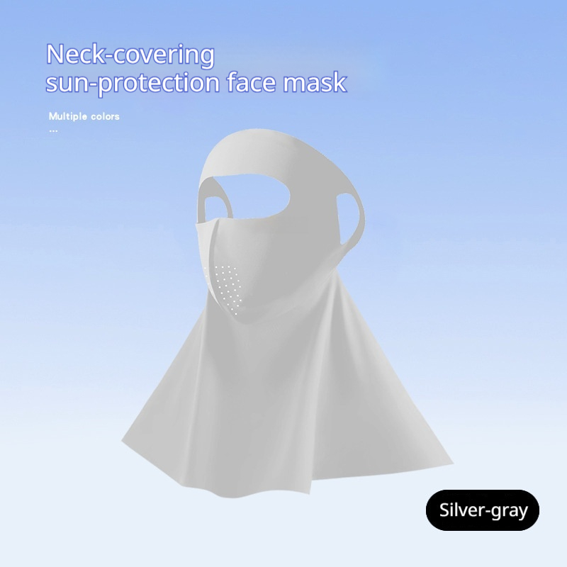 UPF50+ Ice Silk Sun Protection Face Cover, 3D Stereo Neck Gaiter Mask With Breathable Holes, Anti-UV Outdoor Cycling Driving Face Cover for Women |1Pc