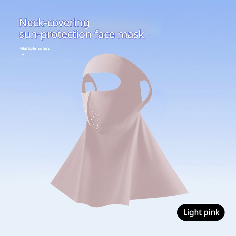 UPF50+ Ice Silk Sun Protection Face Cover, 3D Stereo Neck Gaiter Mask With Breathable Holes, Anti-UV Outdoor Cycling Driving Face Cover for Women |1Pc