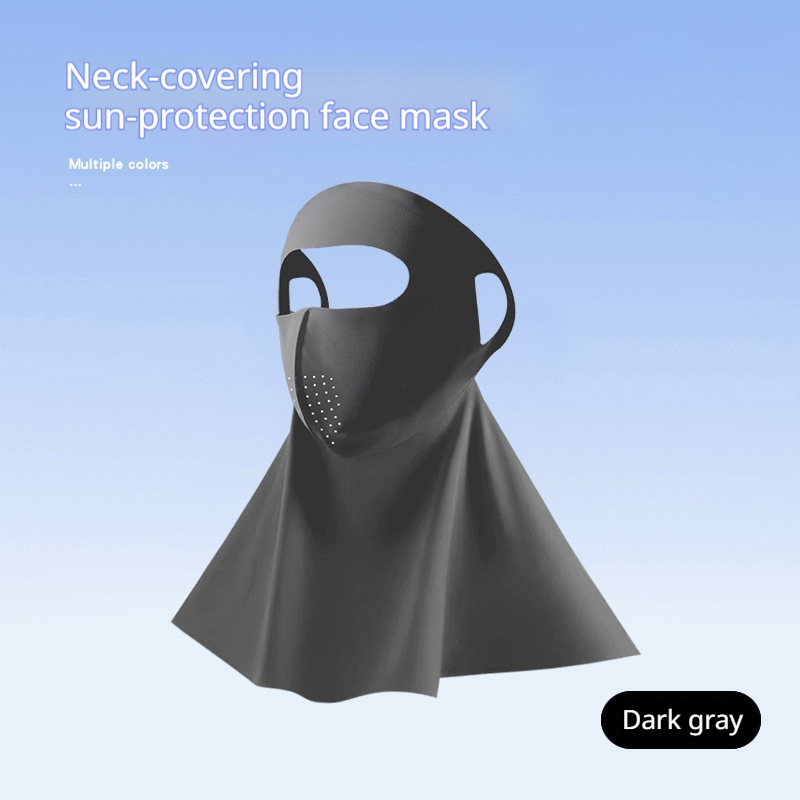 UPF50+ Ice Silk Sun Protection Face Cover, 3D Stereo Neck Gaiter Mask With Breathable Holes, Anti-UV Outdoor Cycling Driving Face Cover for Women |1Pc