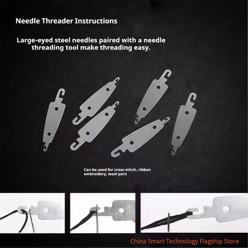 41Pcs Household Large Eye Steel Needle Sewing Kit, Hand Sewing Needle & Thread Set for the Elderly, with Polyester Sewing Thread, Needle Threader, Thimble, Seam Ripper, Full Set for Clothes Mending
