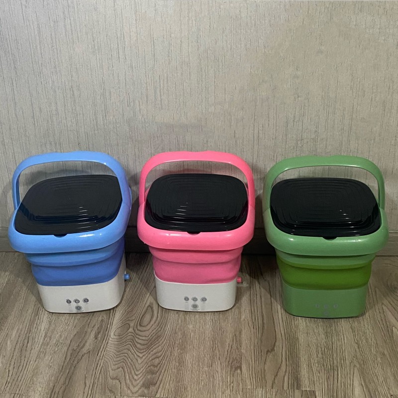 Folding Mini Washing Machine, Portable Small Laundry Washer for Underwear, Socks & Baby Clothes, Ideal for Dorms, Travel and Home Use