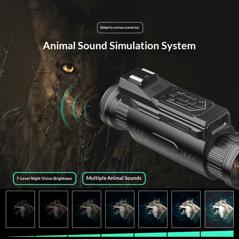 64MP 4K HD Night Vision Monocular, 28X Zoom WiFi Infrared Telescope, Full Color Imaging in Total Darkness, for Outdoor Hunting, Security Patrol & Night Exploration