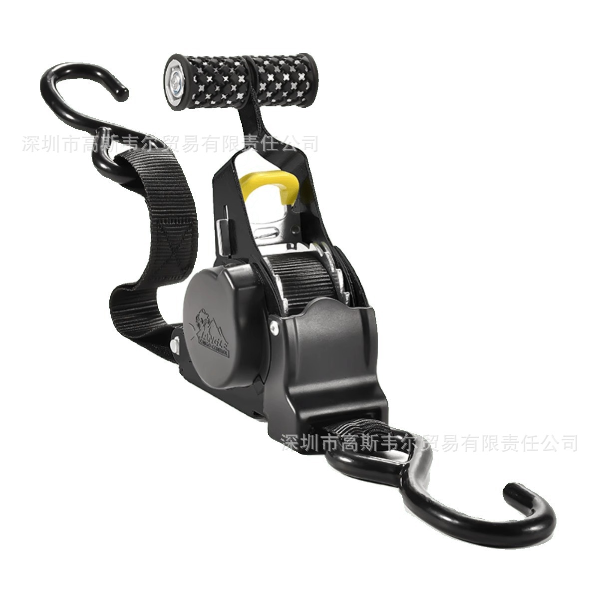 Auto Retractable Ratchet Tie Down Straps, High Tensile Polyester Cargo Lashing Straps with 680KG Break Strength, Quick Retraction for Truck, ATV, Trailer