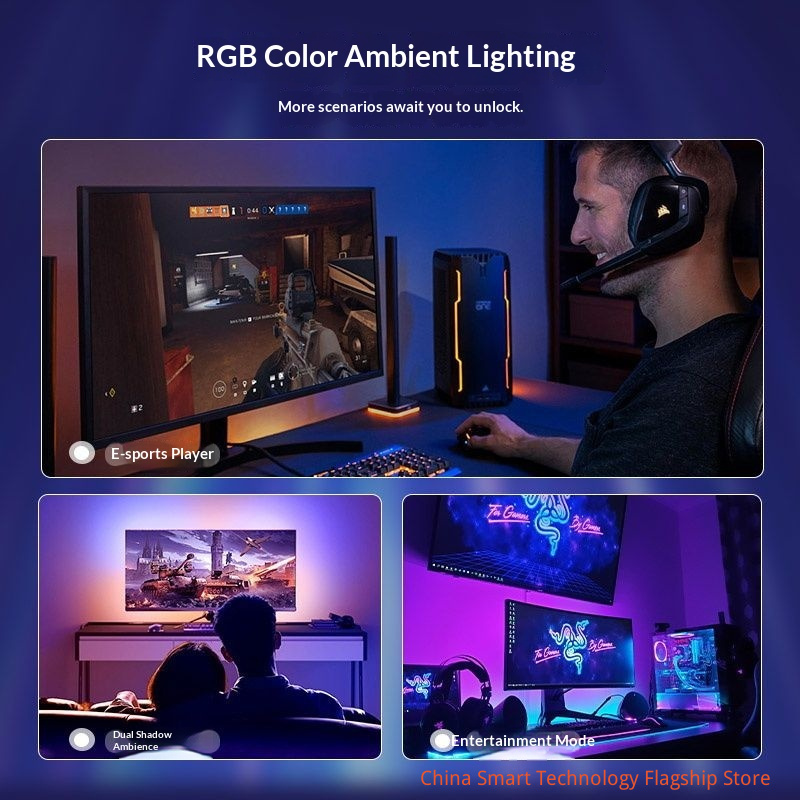 【 Bluetooth APP Version 】 USB interface intelligent APP controls RGB LED light strip, 5V low-voltage self-adhesive, game table music synchronous color changing light strip, TV backlight,