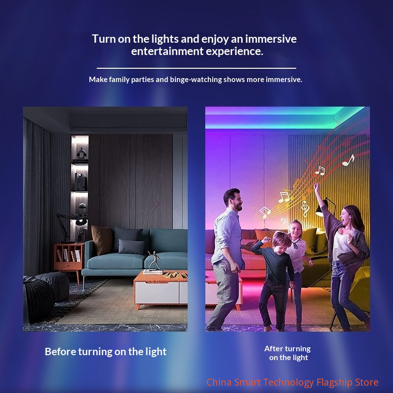 【 Bluetooth APP Version 】 USB interface intelligent APP controls RGB LED light strip, 5V low-voltage self-adhesive, game table music synchronous color changing light strip, TV backlight,