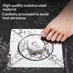 Foot-press Floor Drain Deodorizer Core, Universal Sewer Anti-odor and Insect-proof Seal Cover, One-second Installation for Toilet/Bathroom