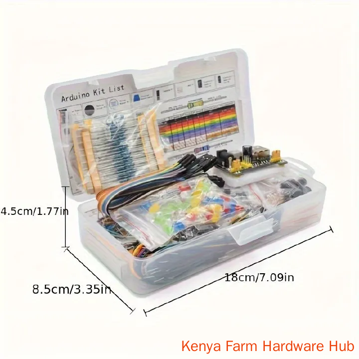 【 Lowest Price 】 830 pieces/box Arduino DIY project starter kit UNO R3 kit electronic DIY component kit, with connection point breadboard resistors, compatible with Arduino