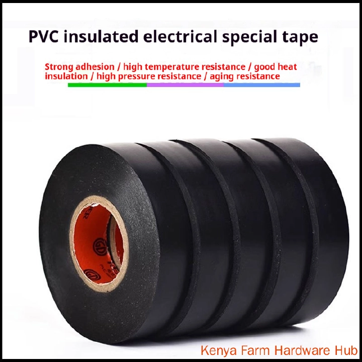 PVC Electrical Insulation Tape for Electricians, High Temperature Resistant Flame Retardant High Voltage Resistant, Strong Adhesive Anti-aging Waterproof Tape for Home Decoration Hydropower Automotive