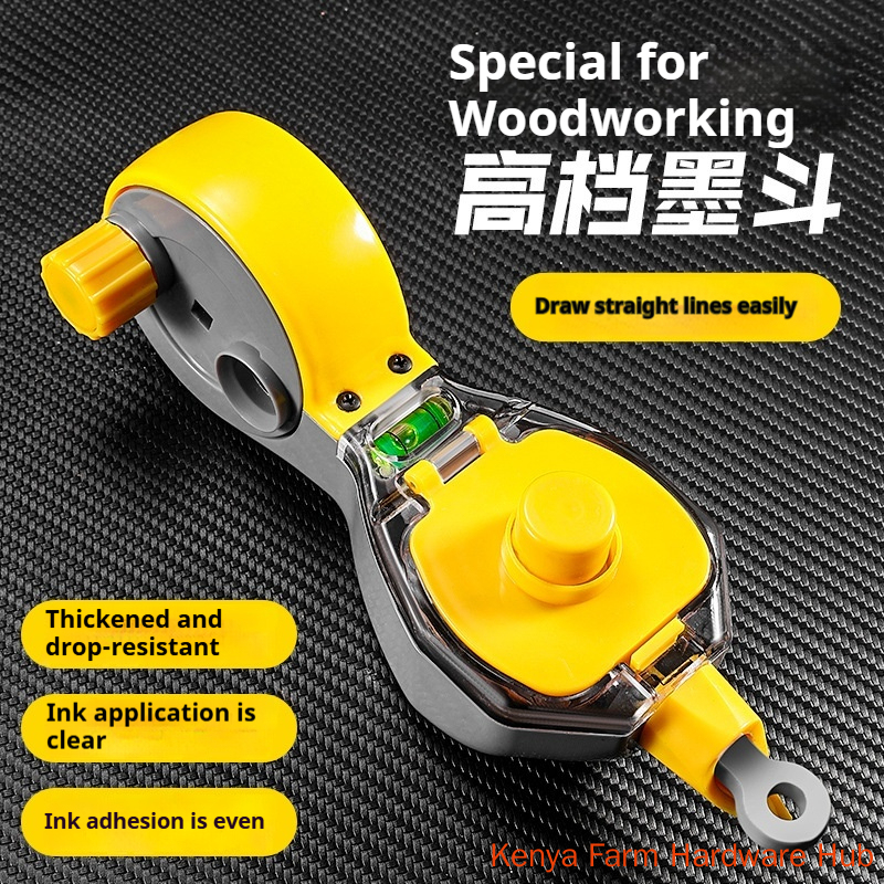 Carpenter Special High-grade Chalk Line Reel, With Level Thickened Drop-resistant, Clear Ink Marking Uniform Ink Adhesion, Home Decoration Woodworking Marking Snap Line Tool, Manual Rewind Chalk Line