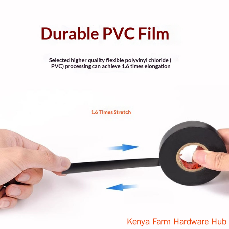 PVC Electrical Insulation Tape for Electricians, High Temperature Resistant Flame Retardant High Voltage Resistant, Strong Adhesive Anti-aging Waterproof Tape for Home Decoration Hydropower Automotive