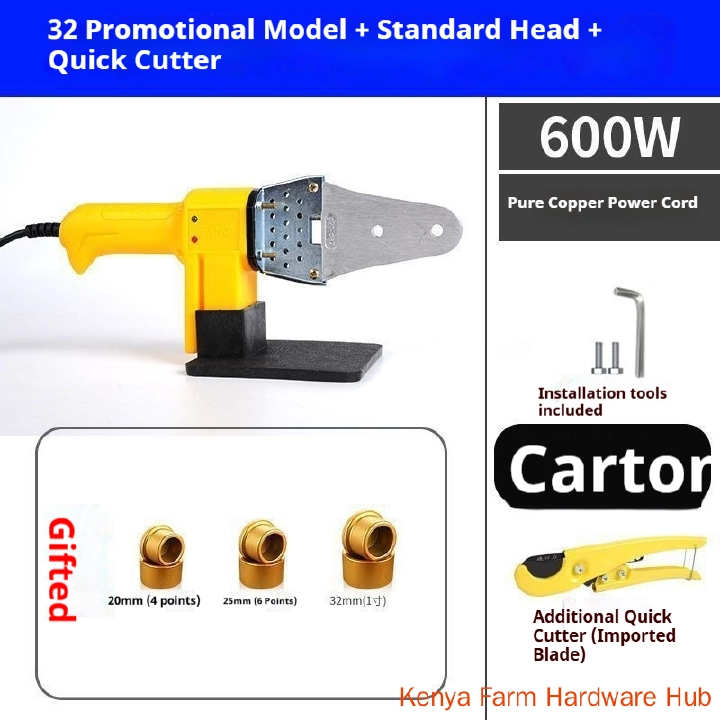 【 Gift Conversion Head 】 Intelligent Hot Melt PPR/PE/PB Water Pipe Constant Temperature Hot Melt Machine for Hydroelectric Engineering Hot Melt Welder Non stick Mold Head Heat Capacity Container