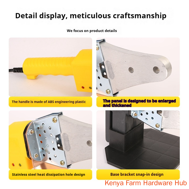 【 Gift Conversion Head 】 Intelligent Hot Melt PPR/PE/PB Water Pipe Constant Temperature Hot Melt Machine for Hydroelectric Engineering Hot Melt Welder Non stick Mold Head Heat Capacity Container