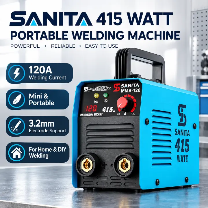 【 Intelligent Display Frequency 】 MMA-120 IGBT inverter DC welding machine, 120A mini portable MMA welding machine, supports 3.2mm electrode all-weather welding, household industrial welding machine