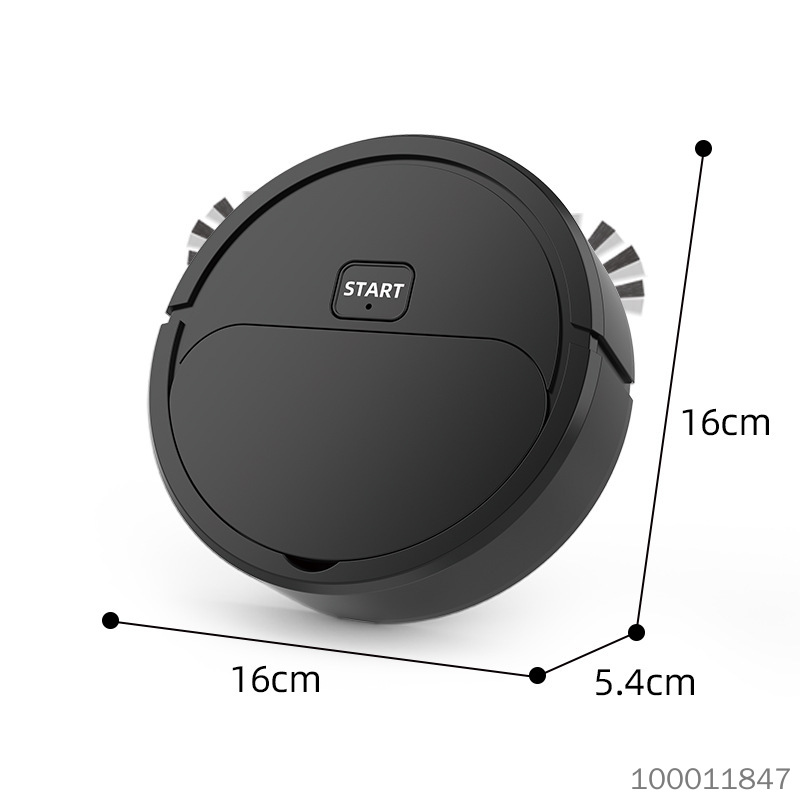 Automatic Smart Vacuum Cleaner Robot, Home Cleaning Appliance with Dual Side Brushes, Strong Suction, One-key Start, Auto Obstacle Avoidance for Lazy Home Cleaning