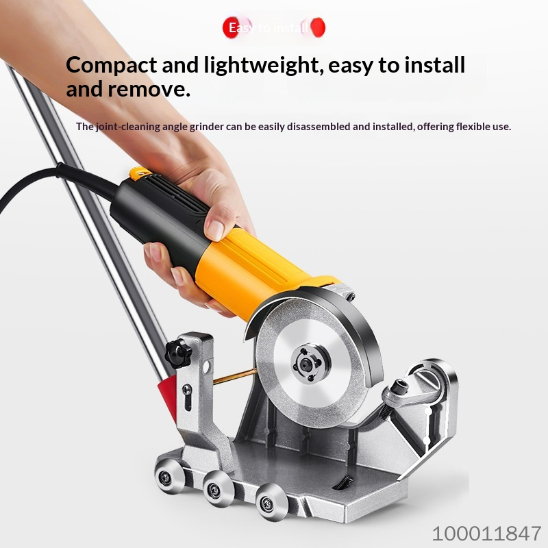 100 Type Angle Grinder to Seam Cleaning Machine Bracket, Tile Grout Cleaning Tool, Strong Cleaning No Tile Damage, Time-saving Efficient Renovation Construction Tool