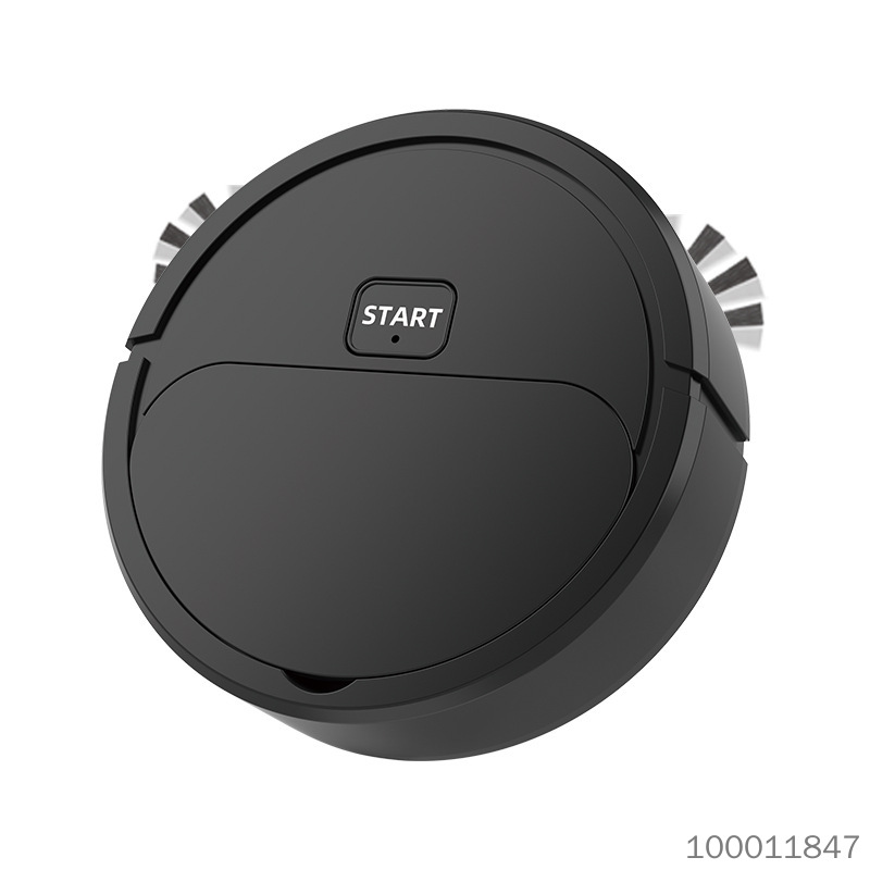 Automatic Smart Vacuum Cleaner Robot, Home Cleaning Appliance with Dual Side Brushes, Strong Suction, One-key Start, Auto Obstacle Avoidance for Lazy Home Cleaning
