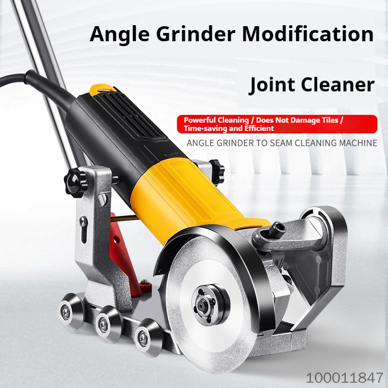 100 Type Angle Grinder to Seam Cleaning Machine Bracket, Tile Grout Cleaning Tool, Strong Cleaning No Tile Damage, Time-saving Efficient Renovation Construction Tool