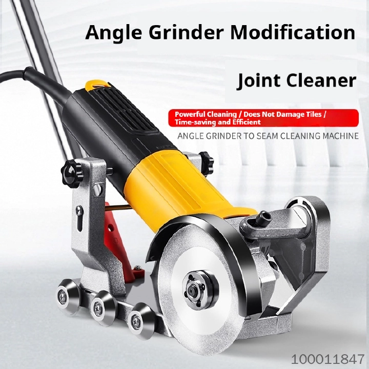 100 Type Angle Grinder to Seam Cleaning Machine Bracket, Tile Grout Cleaning Tool, Strong Cleaning No Tile Damage, Time-saving Efficient Renovation Construction Tool