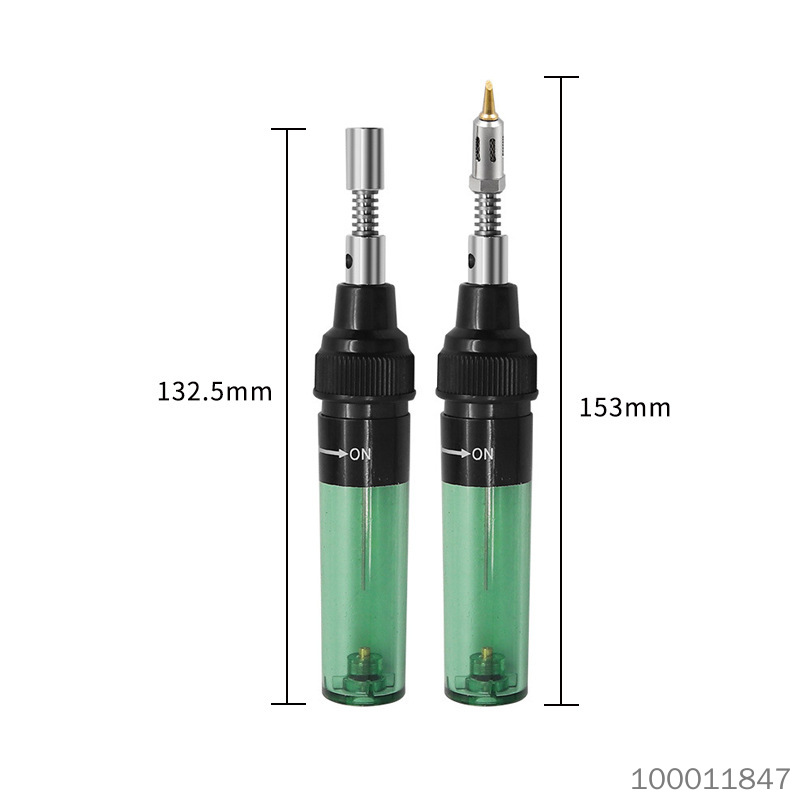 Pen Type Adjustable Temperature Gas Soldering Iron, Cordless Butane Welding Torch, Multi-tips Set, Outdoor Repair Electronic Soldering Heat Shrink Tube Heating Tool