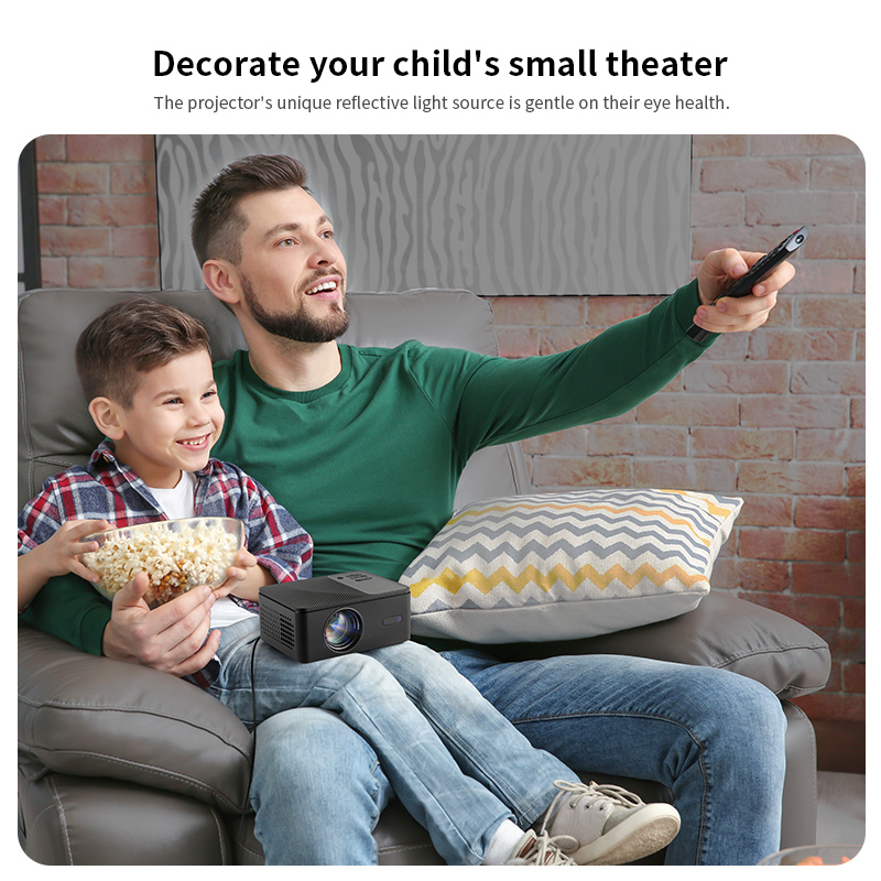 Smart Projector with Stand Built-in Apps, Native 1080P HD 4K Supported, Mini Home Cinema for Bedroom, Portable Outdoor Projector with Auto Focus & Keystone for Android/iOS, Wifi 6& Bluetooth 5
