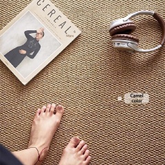 Oriental Aesthetics Imitation Sisal Carpet, Wear‑Resistant Anti‑Slip Large Area Rug for Living Room Sofa, Japanese‑Style Simple Bedside Floor Mat for Bedroom