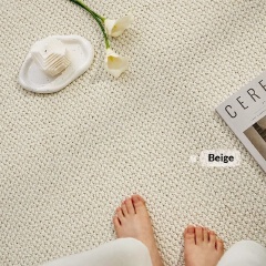 Oriental Aesthetics Imitation Sisal Carpet, Wear‑Resistant Anti‑Slip Large Area Rug for Living Room Sofa, Japanese‑Style Simple Bedside Floor Mat for Bedroom