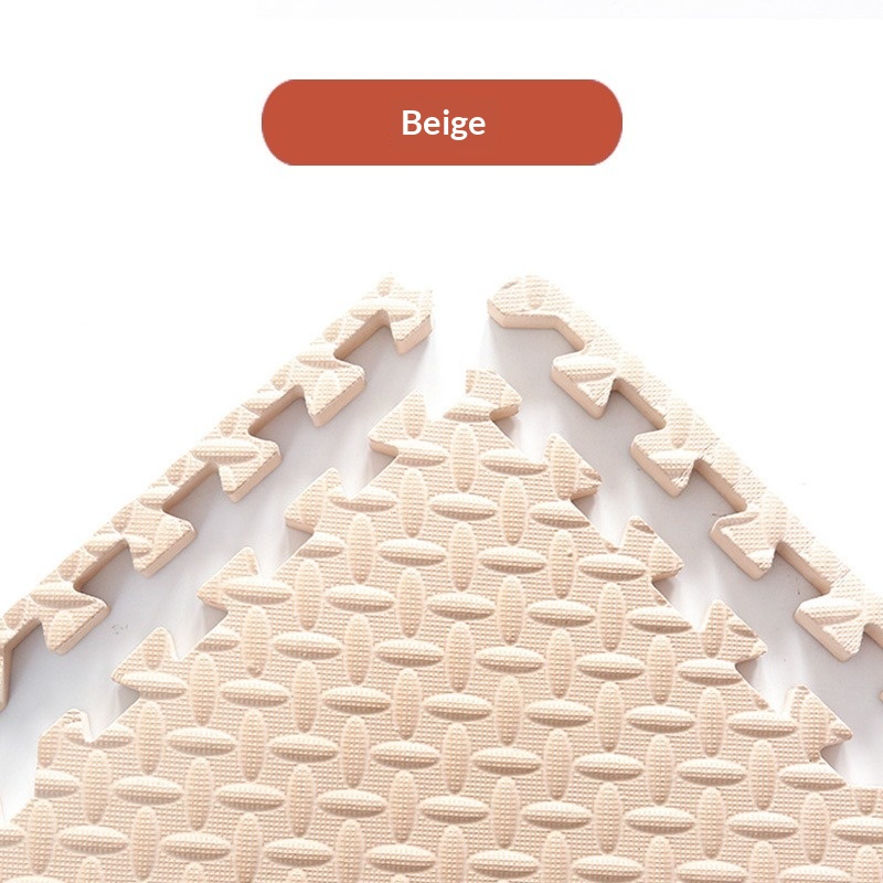 【 Pack of 10 】Self‑Adhesive Interlocking Carpet Tile, Grey‑White Checkerboard Peel‑and‑Stick Floor Mat, Cuttable Non‑Slip Floor Covering for Bedroom & Living Room